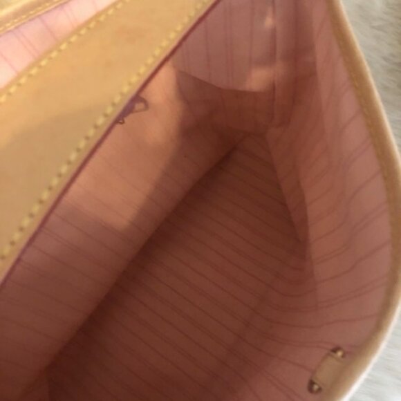 Louis Vuitton Damier Azur Delightful PM Rose Ballerine - Picture 3 of 9